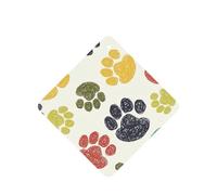 10 tarjetas de ambientadores de coche con estampado de huellas de perro coloridas para hojas colgantes perfumadas para baño con cuerda