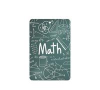 10 tarjetas de ambientadores de coche con impresión de palabras para lecciones de matemáticas, hojas colgantes perfumadas para baño, con cuerda