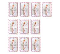 10 tarjetas de felicitación divertidas de papel de dibujos animados, tarjetas de invitación para cumpleaños, aniversario, celebración, tarjeta de felicitación