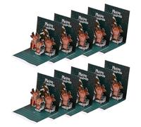 10 tarjetas de Navidad 3D forradas en el interior con sobre y etiqueta de sello para familiares, amigos y niños
