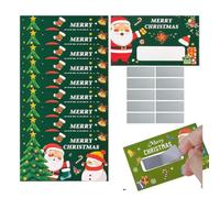 10 tarjetas para rascar y despegar, divertidas, interactivas sin imprimir | Navidad Rascador Juegos Para Niños Aula Recompensas Relleno de Botas Año Nuevo Oficina en Casa Escuela Nuevo Verde
