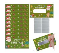 10 tarjetas para rascar y despegar, divertidas, interactivas sin imprimir | Tarjetas de rascador de Navidad Juegos Para Niños Aula Recompensas Relleno de Botas Año Nuevo Oficina en casa Escuela Verde