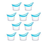 10 tazas de baño para ojos con redondo para limpiar los ojos de forma transparente y respetuosa con la piel, taza y herramienta para quitar maquillaje de ojos, 1 taza de ojos para lavado de ojos,
