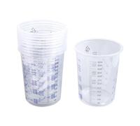 10 tazas de mezcla de plástico transparente, tazas medidoras de líquidos, vasos mezcladores de resina epoxi, vasos calibrados de 600 ml, reutilizables