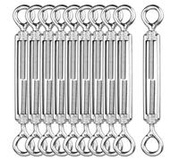 10 tensores de alambre de tensor, M5 resistente de acero inoxidable 304 tensores de tensores ajustables de acero inoxidable y cuerda de ojo