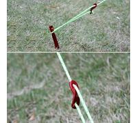 10 tensores de línea con cierres de aleación de aluminio para instalación de tienda de campaña