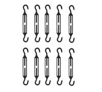 10 tensores M6 negro, acero inoxidable tensor de alambre gancho y gancho, tensor de cuerda inoxidable, ajustable para toldo, tendedero, cadena de luz y enrejado