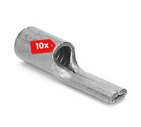 10 terminales de cable Kalitec de 25 mm² sin aislar de cobre laminado, soldado y estañado. Pasadores para batería, mandril, diámetro interior plano, 7'