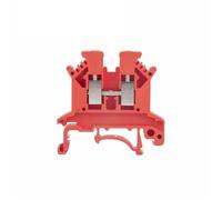 10 terminales eléctricos UK2.5B for cable de 2,5 mm, tira de cable, terminal de tornillo, conector eléctrico, bloque de terminales de riel DIN UK 2.5(UK2.5B-Red)