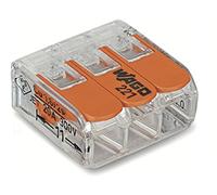 10 terminales enchufables WAGO Compact 3x 0,2-4 mm² con palanca