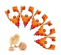 10 tetinas de riego de pollo para tuberías de diámetro de 2,5 cm, pezones de agua para aves de corral, pezones de acero inoxidable