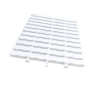 10 tiras de rejilla de desagüe para piscinas, rejillas de desbordamiento de plástico PPS de 25x100 cm para interiores/exteriores, solución esencial de protección y seguridad para desagües de suel