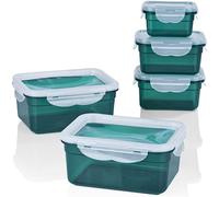 10-tlg GOURMETmaxx Botes Herméticos Set Kilck-It Depósitos Fiambrera Congelar