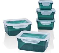 10-tlg GOURMETmaxx Botes Herméticos Set Kilck-It Depósitos Fiambrera Congelar
