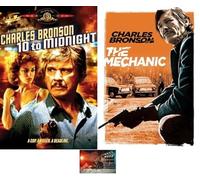 10 TO MIDNIGHT & THE MECHANIC Charles Bronson Double Feature Includes Glossy Print Art Card