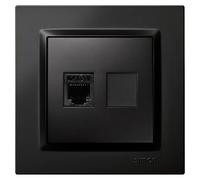 10 Toma de teléfono (Negro, Colocar)