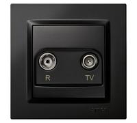 10 Toma TV Intermedia (Negro, Instalar)