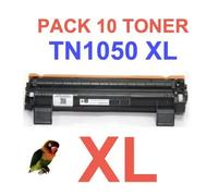 10 Toner Compatibles Brother TN1050 XL Alta Capacidad Jumbo