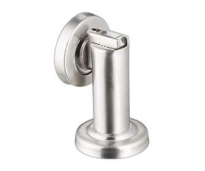 10 Topes Puerta Imán, Retenedores Magnéticos para Pared o Suelo, Sujetapuertas, Acero Inoxidable, Plateado