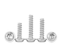 10 tornillos autorroscantes de acero inoxidable M2-M5 de cabeza plana, seis lóbulos y arandela redonda for plástico(M2.6x10(100pcs))