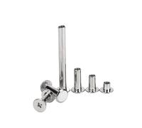 10 tornillos Chicago de metal, sujetadores, tornillos plateados for cinturón, clavos, remaches largos, accesorios de ferretería for artesanías de cuero.(10mm)