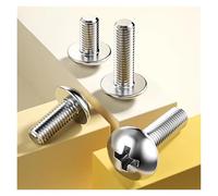 10 tornillos de cabeza avellanada de acero inoxidable 304, M4, M5, M6, cabeza plana tipo hongo for cubiertas de plástico de motocicletas, scooters y vehículos todo terreno.(JISB-M4x8-10Pcs)
