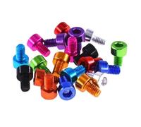 10 tornillos de cabeza de aluminio DIN912 M2 M2.5 M3 M4 M5 M6, anodizado, de colores, con cabeza hexagonal.(Gloden,M5x10)