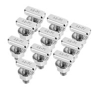 10 tornillos de cabeza de martillo M8 x 20 de acero inoxidable A2-70 con tuercas de brida M8 y pernos de ranuras en T - para montaje de rieles solares fotovoltaicos, sistemas de montaje fotovoltaicos