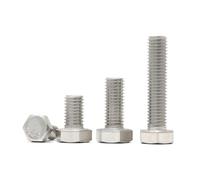 10 tornillos de cabeza hexagonal de acero inoxidable SS304, pernos de tapa hexagonales estándar británico for una fijación segura(1-3/4",3/8-16)