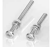 10 tornillos de cabeza Phillips de acero inoxidable 304 con tuercas correspondientes para una integración mecánica sencilla (2 mm x 50)
