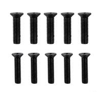 10 tornillos de fijación de rosca izquierda M5 M6 de 22 mm para adaptador de vástago de portabrocas UNF de 1/2 3/8 pulgadas, herrajes metálicos negros para herramientas eléctricas