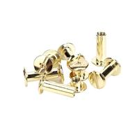 10 tornillos de metal Chicago for encuadernación, remaches, tornillos ranurados for cinturón, for álbumes de fotos, escritorios, menús, cierres de billetera, color dorado claro.(15mm)