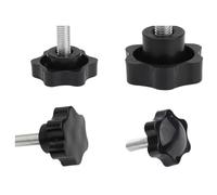 10 tornillos de plástico M5 M6 M8 con mango ciruela, tornillos de apriete manual, tuercas de apriete en forma de estrella, perilla de baquelita de acero al carbono.(M5x12 D25)