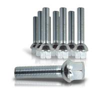 10× Tornillos de rueda M12×1.5×30mm asiento esférico - Compatible con diversos