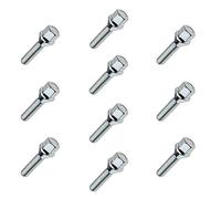 10 tornillos de rueda, M12 x 1,5, con unión cónica SW17, longitud del vástago: 55 mm para llantas de acero y aleación