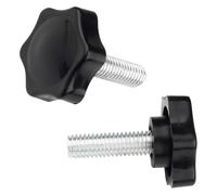 10 tornillos de sujeción con forma de perilla roscada, M4/M5/M6, diámetro de rosca macho de 25 mm, tornillo de cabeza estrella de plástico con forma hexagonal.(M6x25)