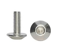 10 tornillos hexagonales de cabeza plana grande de acero inoxidable M6 M5 for placas traseras de coche, motocicleta, ciclomotor y scooter.(M5x12)