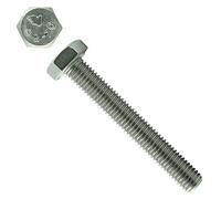 10 tornillos hexagonales M12 x 50 DIN 933, acero inoxidable A2