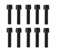 10 tornillos M5 x 20 mm para la cubierta superior del vástago de bicicleta, tornillos de acero de alta precisión, tornillo cónico con arandela, tornillos para bicicletas