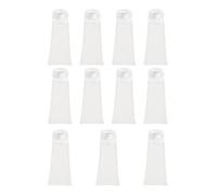 10 tubos de plástico transparentes recargables de 10 ml/15 ml, reutilizables y convenientes para champú, gel de ducha, loción, paquete de mini botellas de tamaño de viaje, respetuoso con el medio