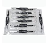 10 tubos de tatuaje desechables de 25MM, puntas de agarre de 3/4 "con agujas, combinación de agujas y tubos de tatuaje RL, para máquina de tatuaje (1RL)