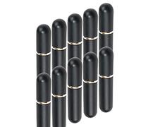 10 tubos inhaladores nasales para aceites esenciales, tubos inhaladores nasales portátiles y mechas de algodón (negro)