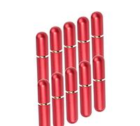 10 tubos inhaladores nasales para aceites esenciales, tubos inhaladores nasales portátiles y mechas de algodón (rojo)