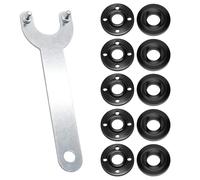 10 tuercas de brida de amoladora angular y 1 llave de amoladora angular, tuercas de bloqueo de amoladora angular, llave inglesa, tuercas de brida compatibles con accesorios de amoladora angular