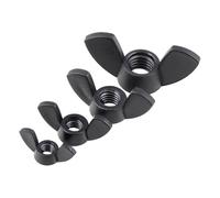 10 Tuercas De Mariposa Nailon, Tuerca, Giro Manual, Negro, M3 M4 M5 M6 M8 M10 M12(M4-10Pcs)
