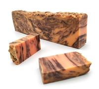 10 Ud Barra de jabón artesano de Canela y Naranja (1.2kg) Venta al por mayor - DIY - Jabones naturales a granel - Hecho en España - Todo tipo de piel - Mejora la piel irritada y con acné - Exfoliante