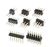 10 Uds 1,0mm 1,27mm 2,0mm 2,54mm cabezal de Pin doble macho 1/2~40P tira de conector de placa PCB separable 1 * 2/2P 4P 6-40p(2.54mm,2x20)