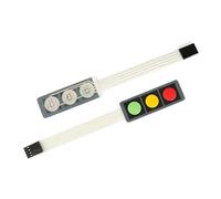 10 Uds 1 2 3 4 botón de tecla interruptor de membrana matriz teclado Panel de Control Pad Kit DIY (Color : 3 key)