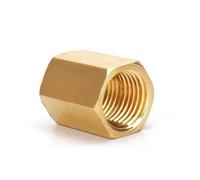 10 Uds 1/8 "1/4" 3/8 "1/2" 3/4 "BSP hilo femenino accesorios de tubería de latón tuerca hexagonal conector de varilla acoplamiento for agua combustible Gas(03-04,10 pcs)