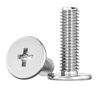 10 UDS-100 Uds CM M1.6 M2 .5 M3 M4 M5 M6 304 A2 Tornillo De Cabeza Oblea Plana Ultrafina Acero Inoxidable Longitud Del Perno = 2-50mm(3mm,M2 100pcs)